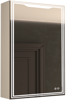 Зеркало-шкаф с подсветкой Art&Max Merano правый 50см белый AM-Mer-500-800-1D-R-DS-F