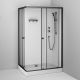 Душевая кабина Am.Pm X-Joy W94C-403-12080BT профиль мат.черный стекло прозрачное