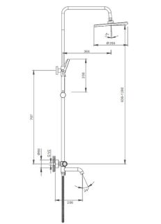 Душевая стойка Splenka S03.24.23 золото