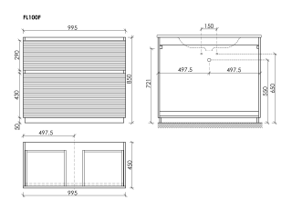 Тумба напольная под раковину Sancos Folk Floor FL100FCP 100 см капучино