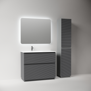 Тумба напольная под раковину Sancos Folk Floor FL100FLGS левая 100 см Grey soft