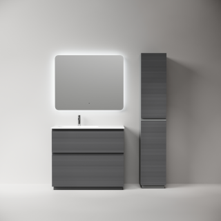 Тумба напольная под раковину Sancos Folk Floor FL100FLGS левая 100 см Grey soft