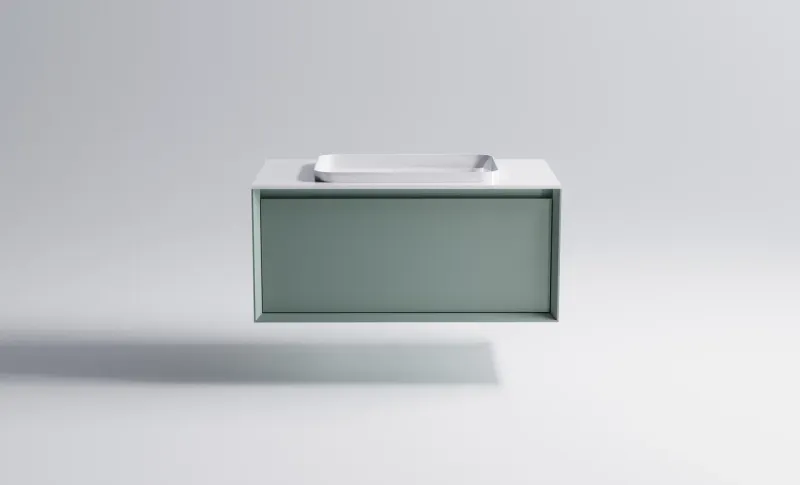 Тумба с раковиной Astra-Form Фрейм 4631177713927 100 см зелёный матовый