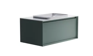 Тумба с раковиной Astra-Form Фрейм 4631177713927 100 см зелёный матовый