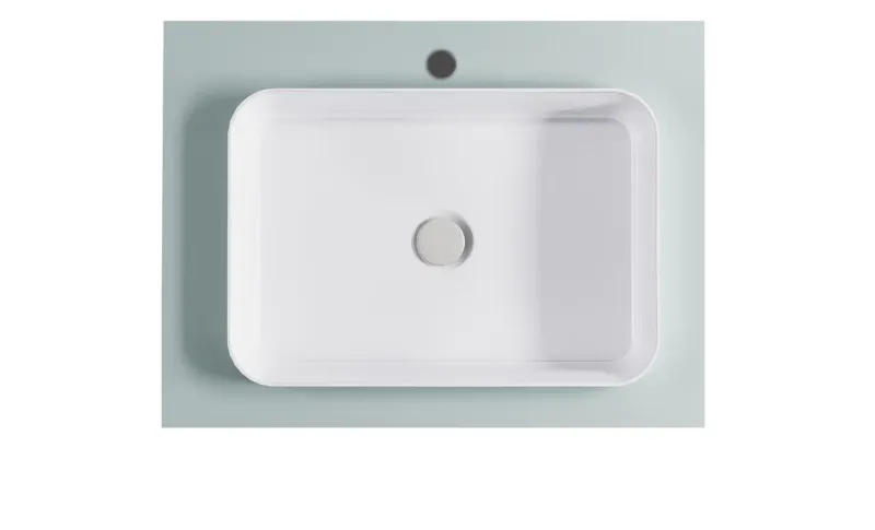 Тумба с раковиной Astra-Form Фрейм 4631177715242 80 см зелёный матовый