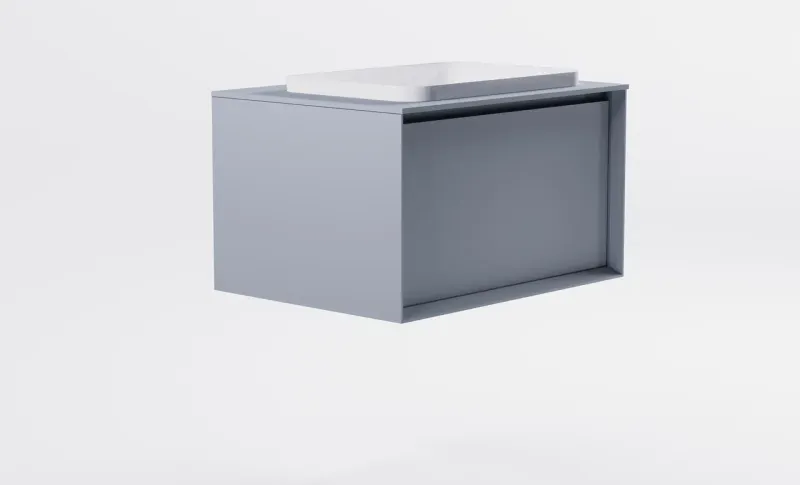 Тумба с раковиной Astra-Form Фрейм 4631177715259 80 см голубой матовый