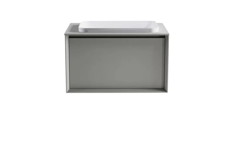 Тумба с раковиной Astra-Form Фрейм 4631177715266 80 см серый матовый