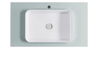 Тумба с раковиной Astra-Form Фрейм 4631177715365 100 см зелёный матовый