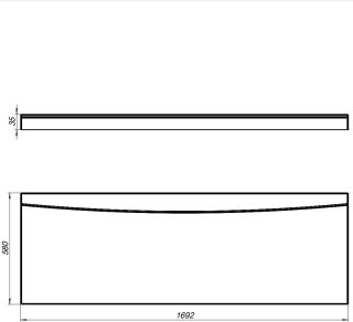Фронтальная панель для ванны Aquanet L170 H58 У 243514 170 см