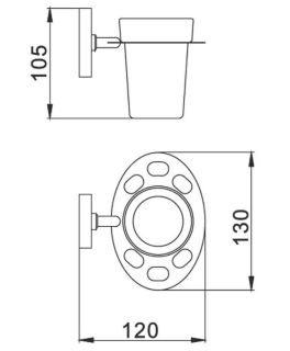 Стакан для ванной комнаты Haiba HB1906 хром