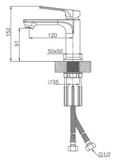 Смеситель для раковины Splenka S30.10.03 золотой сатин