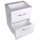 Тумба напольная под раковину Style Line "Каре 70" СС-00002266  (2 ящ.) Люкс белая, PLUS