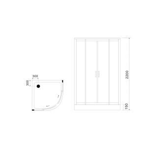 Душевая кабина Black & White Galaxy 5501900