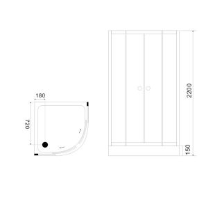 Душевая кабина Black & White Galaxy 5701900