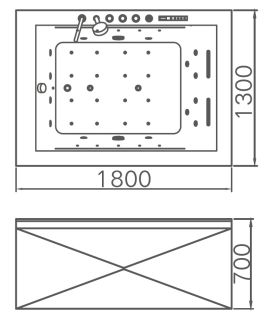 Акриловая ванна Gemy G9259 180x130x70