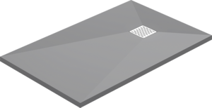 Поддон литьевой Good Door Essentia ГРАФИТ 1000x900 см