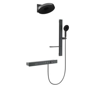 Душевой комплект Black&White Gravity 9025GM с термостатом оружейная сталь