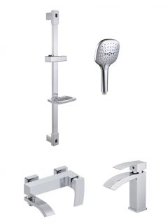 Набор для ванны 3 в 1 Grocenberg GB1007 Хром