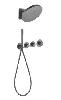 Душевая система скрытого монтажа Grocenberg GB5020BG с Термостатом Vernet (Франция) Графит