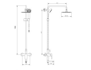 Душевая система Grocenberg GB7009 Хром