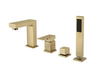 Смеситель на борт ванны Groсenberg GB6008-1 Матовое золото