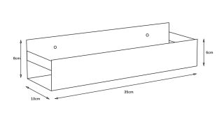 Полка подвесная Boheme Q 10965-GM антрацит
