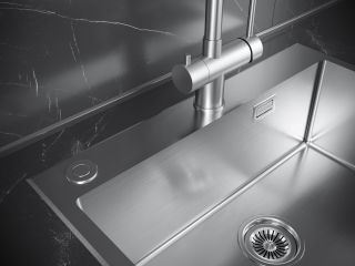 Мойка кухонная Paulmark Kroner-Edge PM775151-BS брашированная нержавеющая сталь