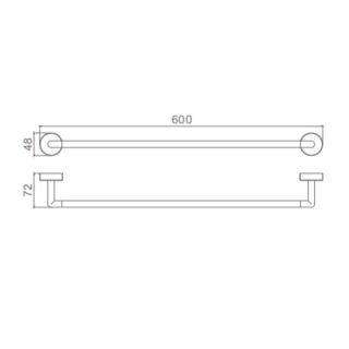 Полотенцедержатель Raglo R320.01 60 см хром