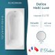 Ванна чугунная Delice Haiti Luxe  DLR230636 150х80