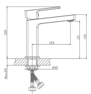 Смеситель для раковины Haiba HB10615 хром