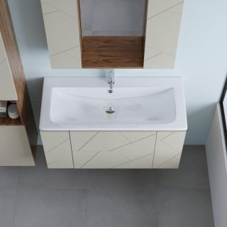 Тумба под раковину Бриклаер Кристалл 4627125416897 100 см латте