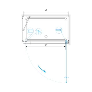 Душевой уголок RGW HO-045B (HO-011B + Z-050-2B + O-204B) 350604592-014 90x120см чёрный