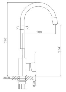 Смеситель для кухни Haiba HB70112-4 синий/хром