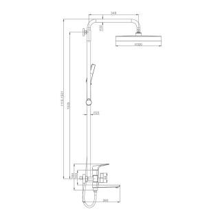 Душевая стойка Raglo R07.24 хром