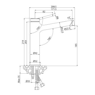 Смеситель для раковины Lemark Minima LM3837C хром