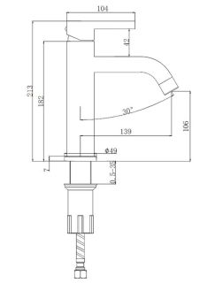 Смеситель для раковины Splenka S221.10.06 чёрный