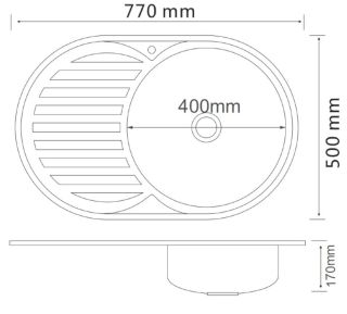 Кухонная мойка РМС MG8-7750OVR нержавеющая сталь