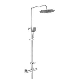 Душевая стойка Swedbe Hermes 9091G1 с термостатическим смесителем для душа хром/серый