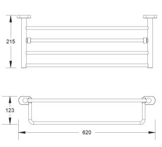 Полка для полотенец Shevanik SG5108 хром