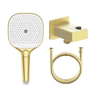 Лейка для душа с держателем и шлангом Raglo R476.40.03 золотой сатин