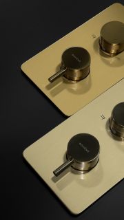 Встраиваемый смеситель для душа Boheme Cell 134-2-G термостатический золото