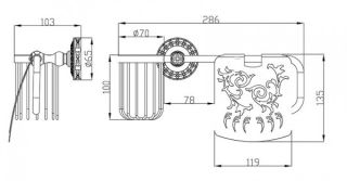 Держатель освежителя воздуха и  туалетной бумаги Zorg Antic AZR 20 BR бронза