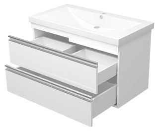 Подвесная тумба под раковину Misty Ингрид 90см белый