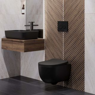 Инсталляция для унитаза Berges Novum 040265 с чёрной Soft Touch кнопкой O5