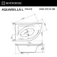 Гидромассажная ванна WHITECROSS Aquarella 0108.170110.100.LINE.BR левая 170x110 см Line бронза
