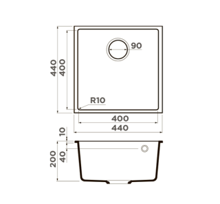 Мойка кухонная Omoikiri Bosen 44-U-BE ваниль