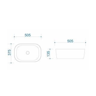 Раковина чаша Maretti FL13NS45-844, белая