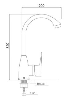 Смеситель для кухни РМС PL5-017F белый
