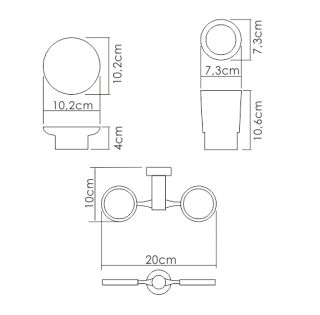Wasserkraft K-28226 Держатель стакана и мыльницы