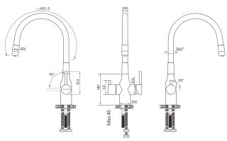 Смеситель для кухни Paulmark Salix Sa213419-431 белый матовый